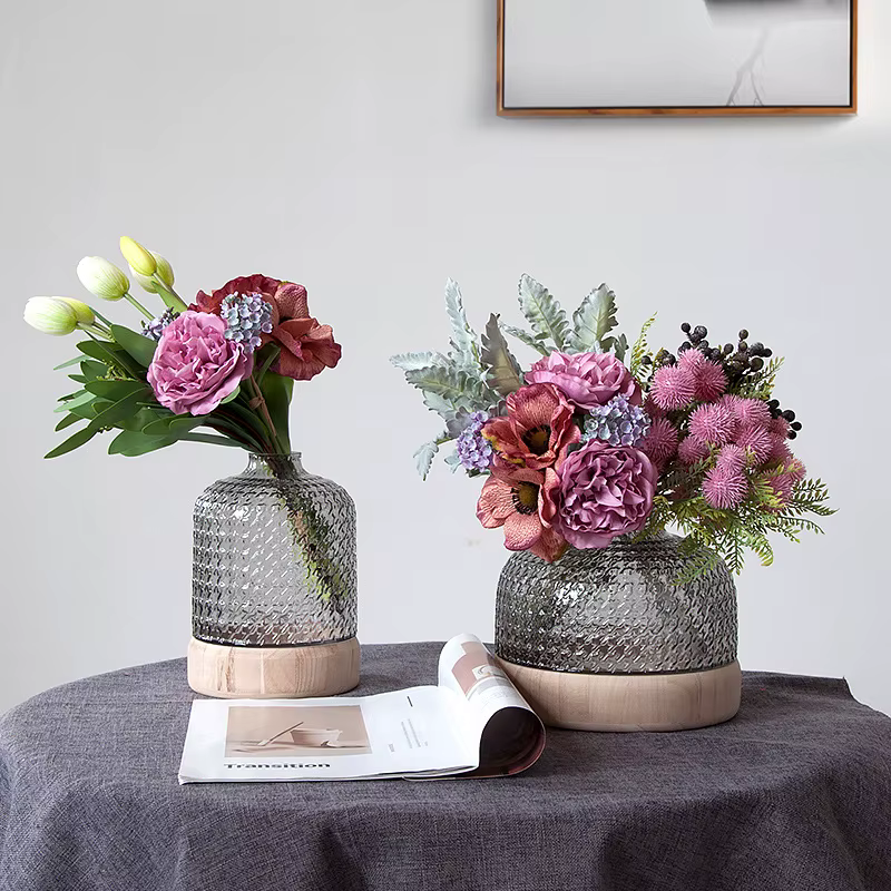 Bouquet d'anémone artificiel en soie