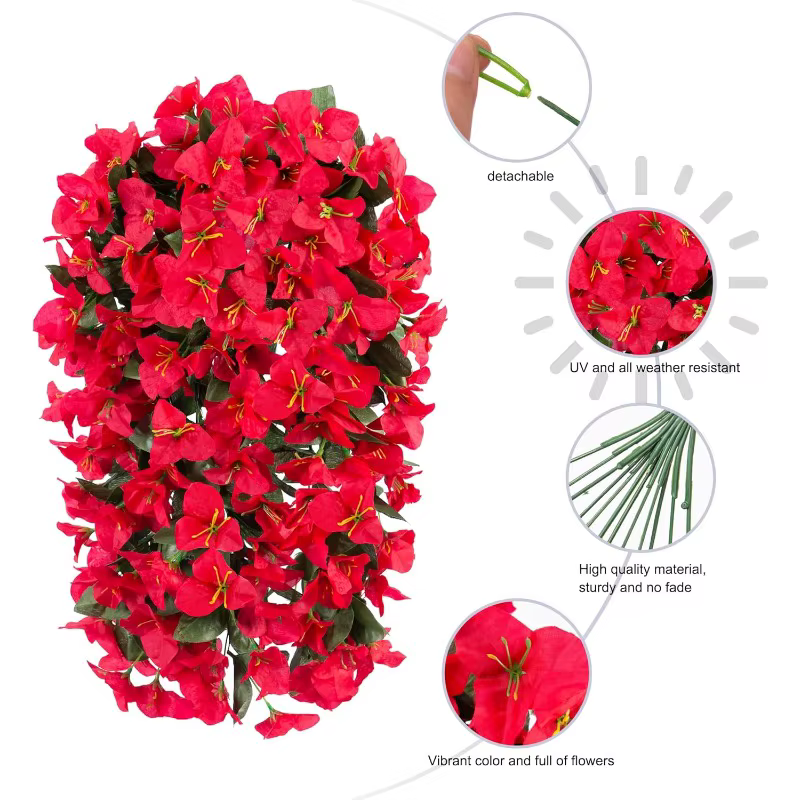 Fleurs artificielles de bougainvillier résistantes aux UV