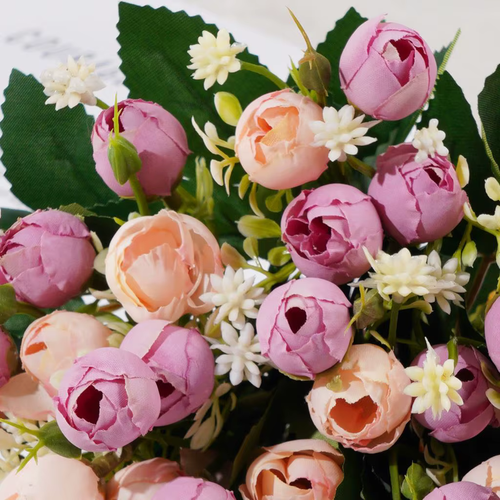 Bouquet de Roses Artificielles Vintage
