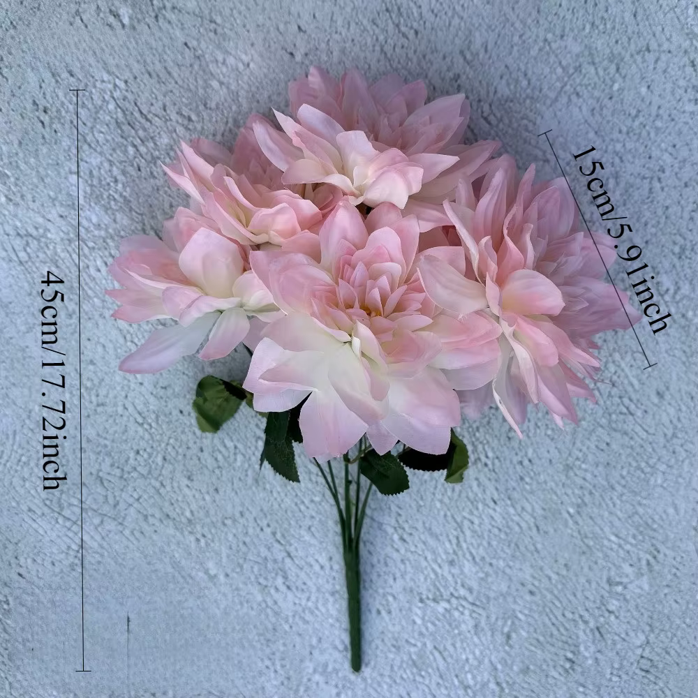 Simulation de fleur Dahlia à 7 têtes de grand diamètre