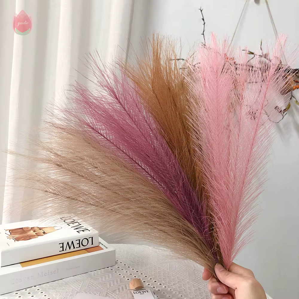 Fausses fleurs artificielles marron Pampas