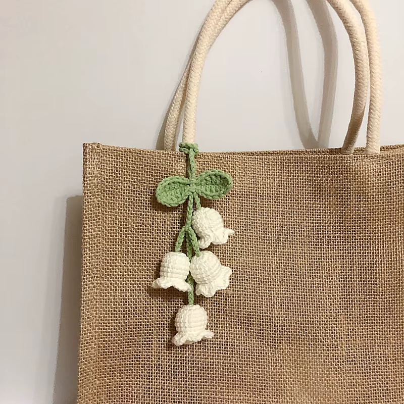 Porte-clés fleurs au Crochet de muguet