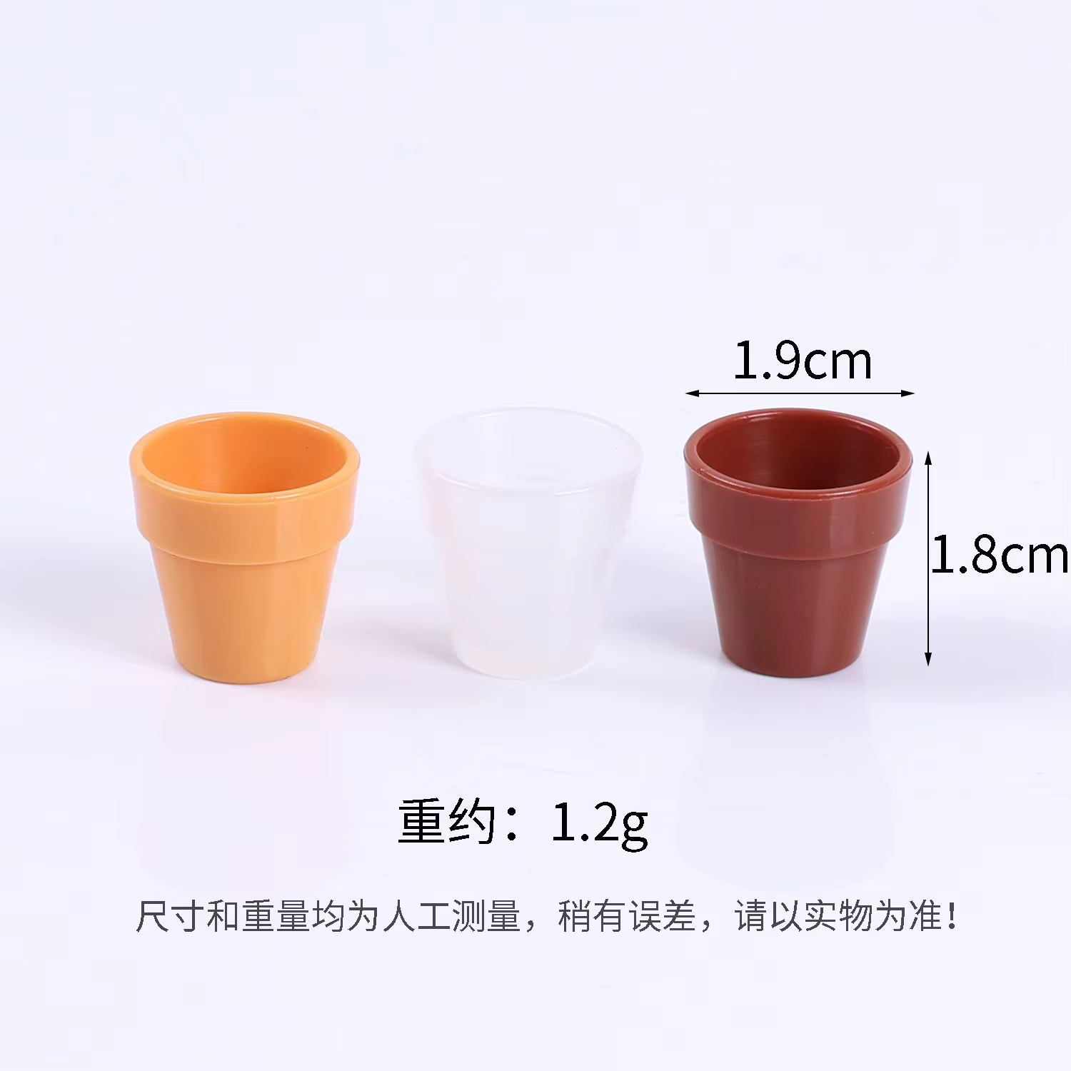 Lot de 5 mini pots en terre cuite pour maison de poupée
