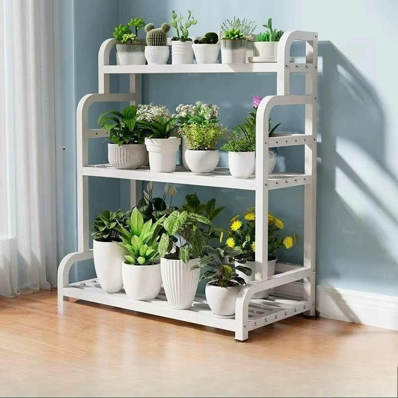 Grand support à plantes blanc