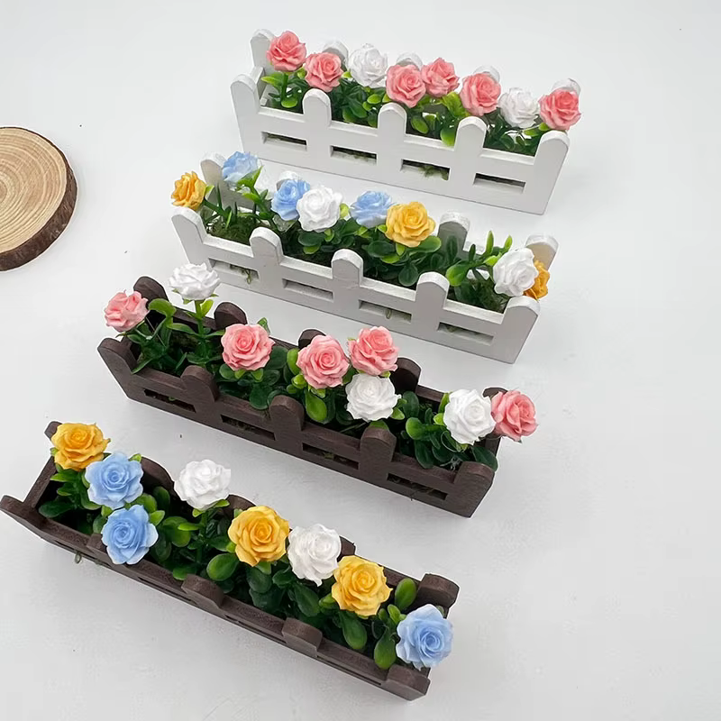 Mini clôture de Roses en pot