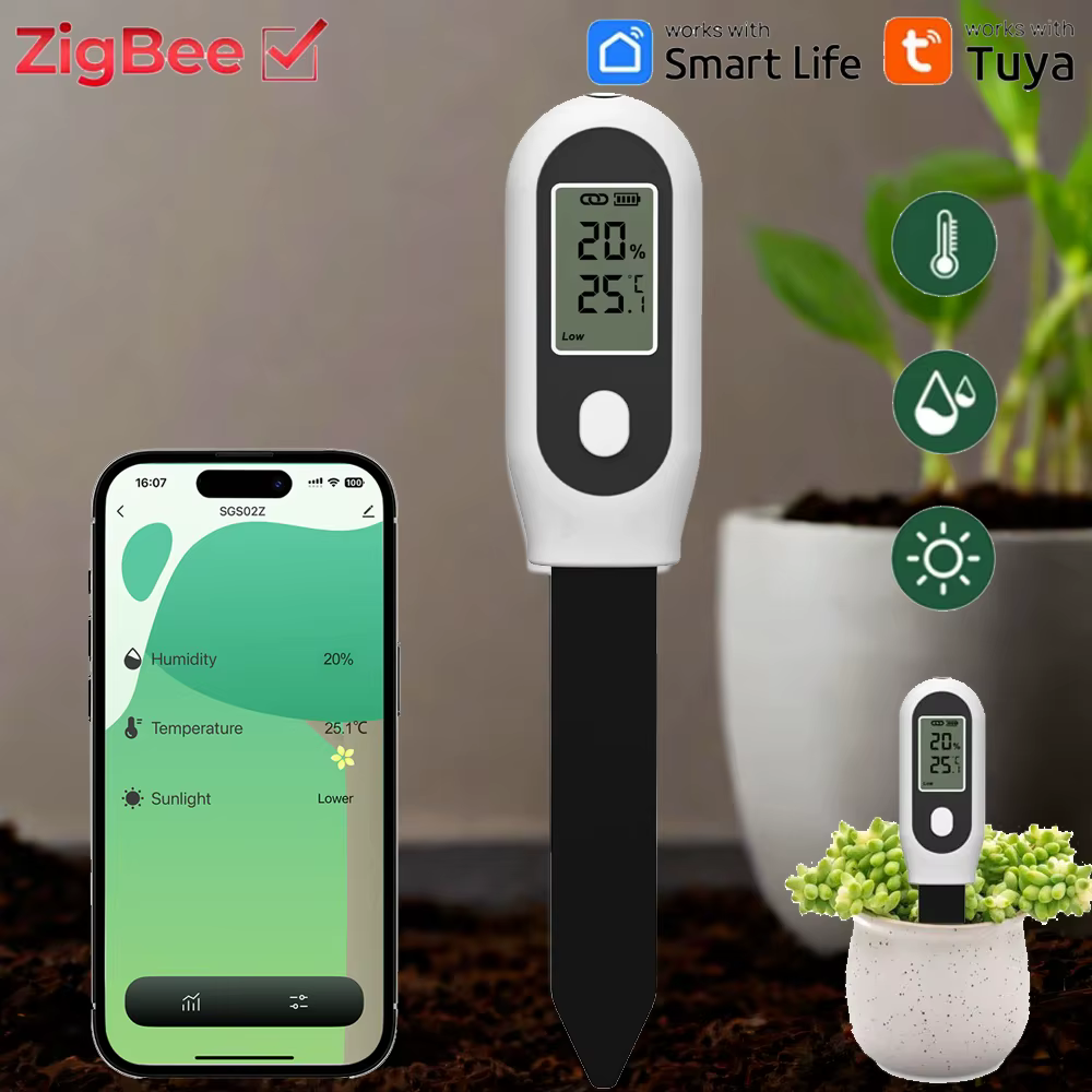 Capteur d'humidité du sol Tuya Zigbee 3 en 1