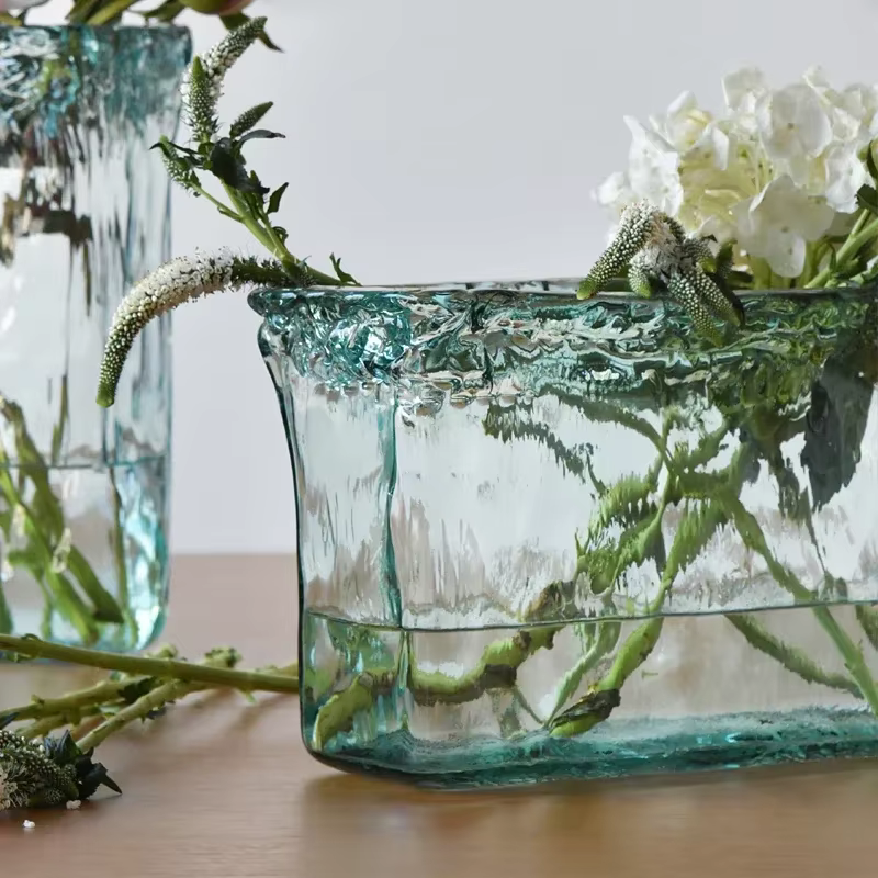 Vase en verre d'art haut de gamme importé d'espagnol