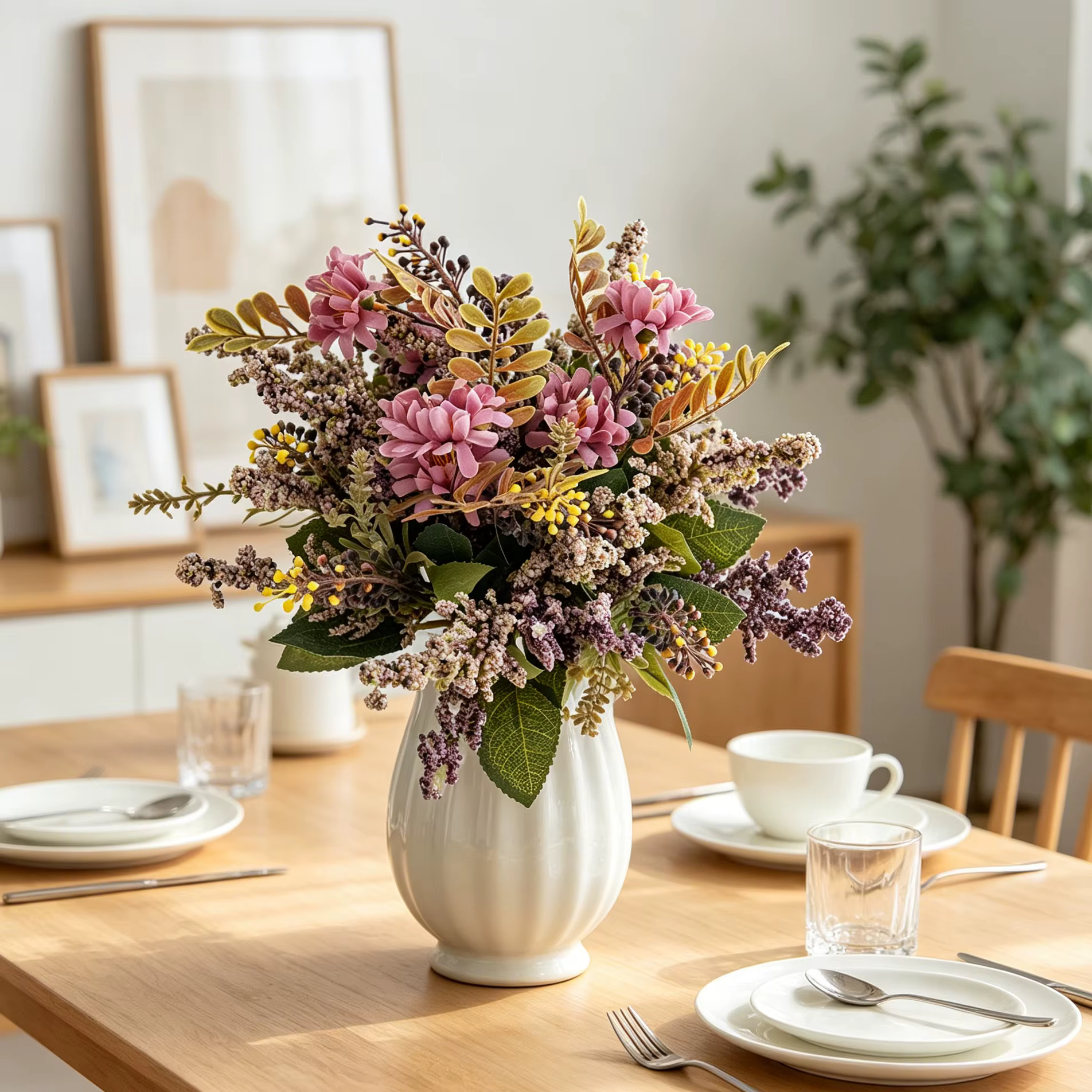 Fleurs artificielles en soie