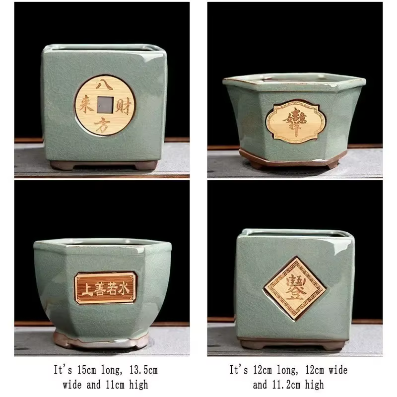 Pot à Bonsaï en Céramique Vintage