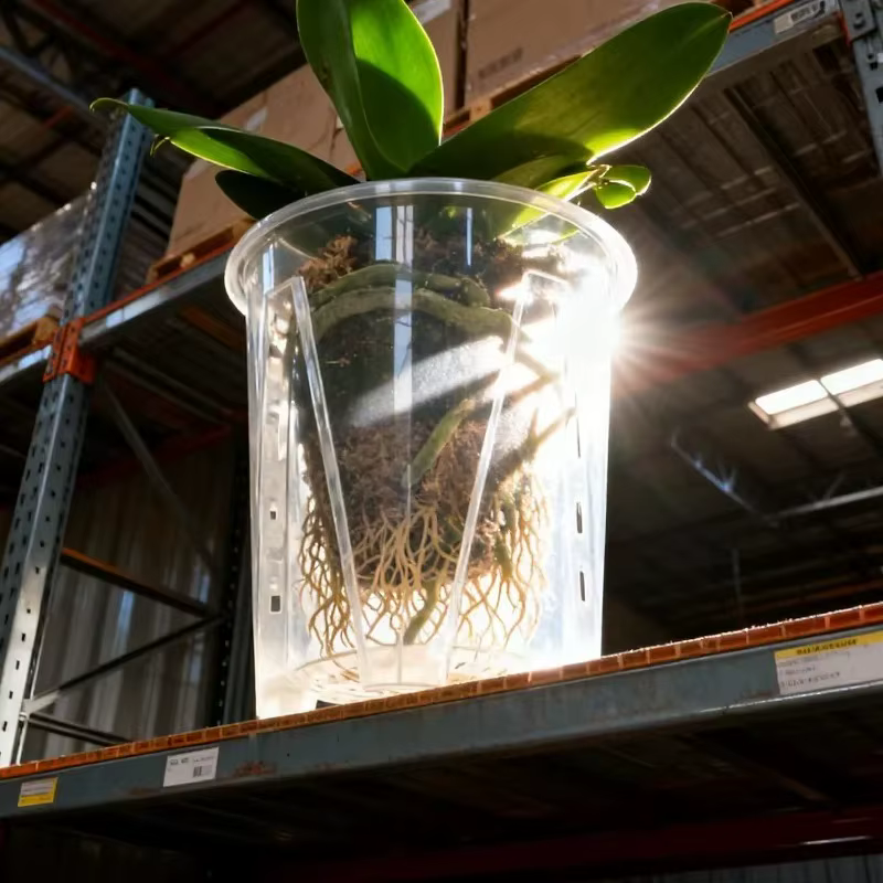 Pots à orchidées en plastique transparents avec trous de ventilation pour la plantation des Phalaenopsis
