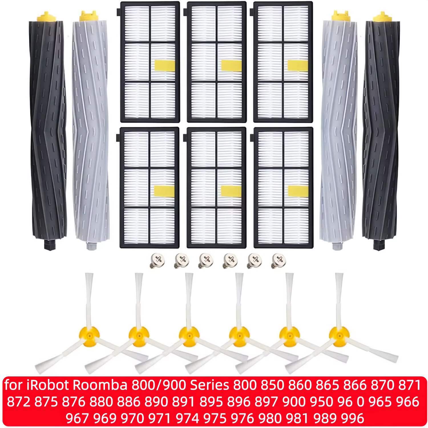 Pièces détachées et accessoires pour iRobot Roomba séries 800/900 (800, 850, 860, 865, 866, 870, 880, 886, 890, 900, 950, 960, 965, 966, 967, 970, 980, 996)