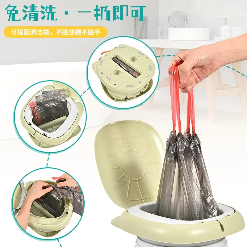 Pot portable pliable de voyage pour tout-petits, toilettes d'entraînement pour voiture, camping, salle de bain intérieure et extérieure pour bébés et enfants