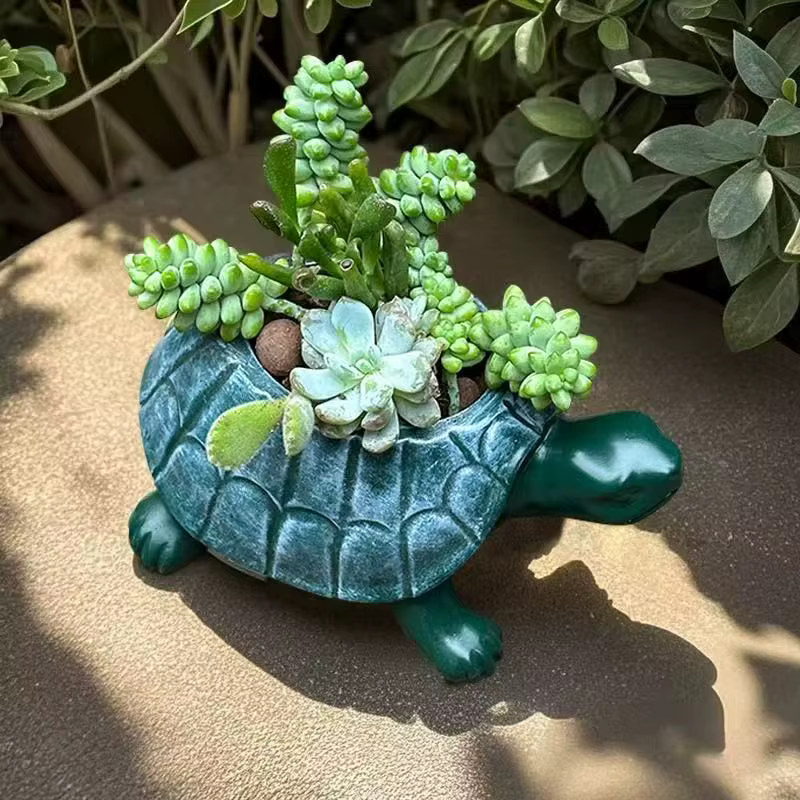 Pot de fleurs tortue mignon