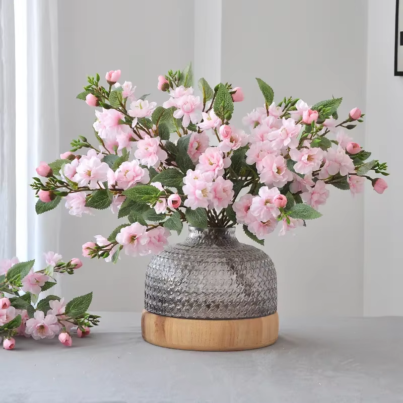 InjFlower-Bouquet de fleurs de camélia artificielles pour la décoration de la maison