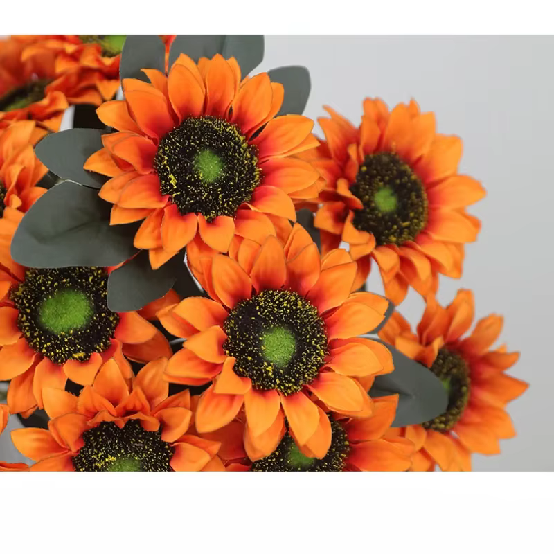 Bouquet de tournesols artificiels en soie