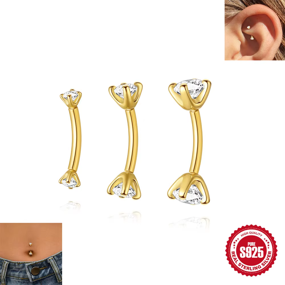 ROXI 925 argent Sterling fleur/Rond Zircon cartilage/nez/bouton de ventre Piercing boucle d'oreille pour femmes hommes corps Piercing bijoux