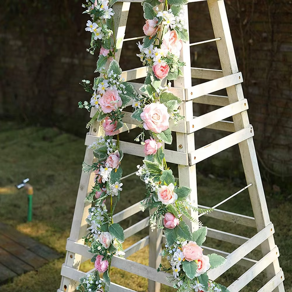 Rose artificielle fleur vigne 175cm pivoine marguerite guirlandes florales pour décor de fête de mariage centre de Table extérieur saint valentin