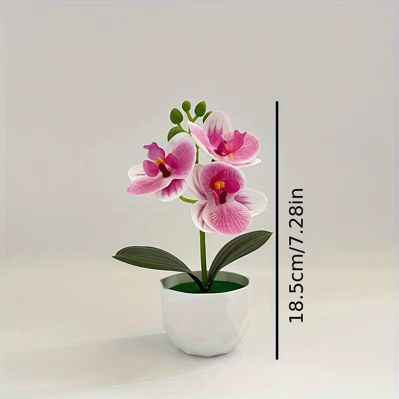 3 orchidées Phalaenopsis artificielles avec pot