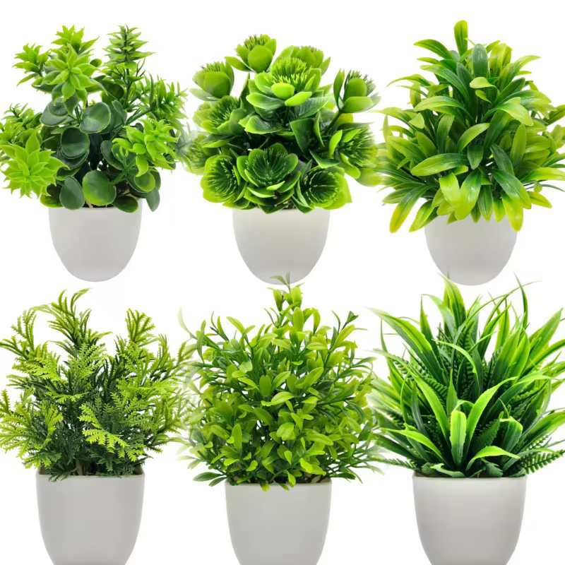 Plantes artificielles avec Pots en plastique