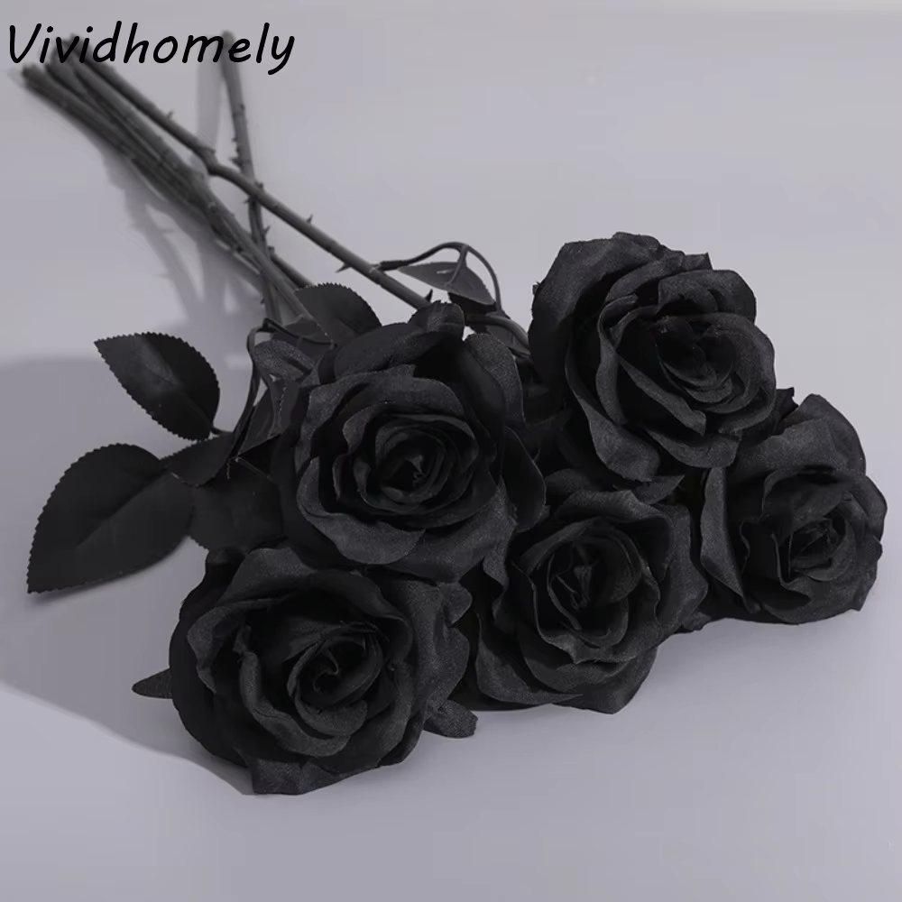 Roses artificielles noires pures