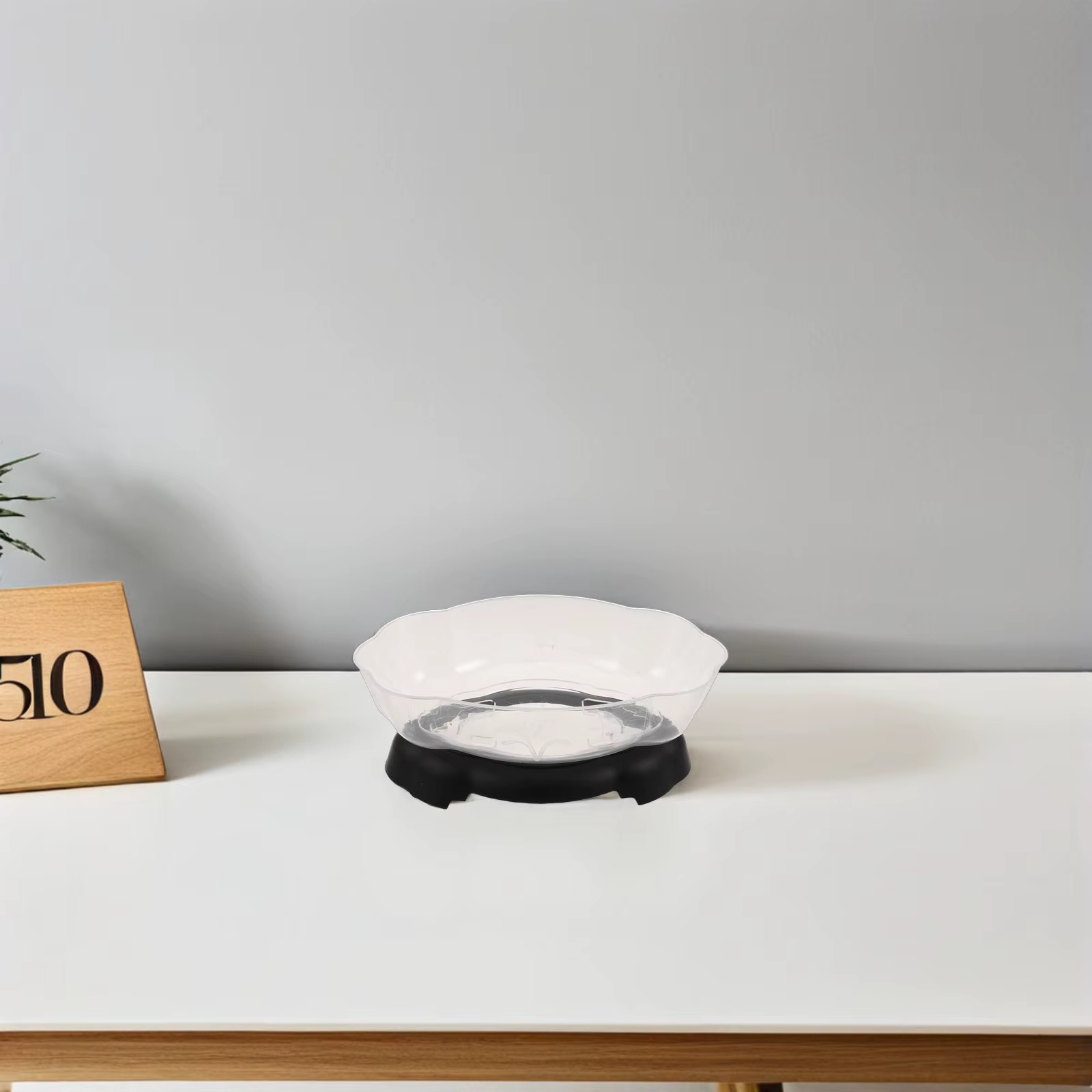 Lot de 2 pots de fleurs transparents en forme de lotus