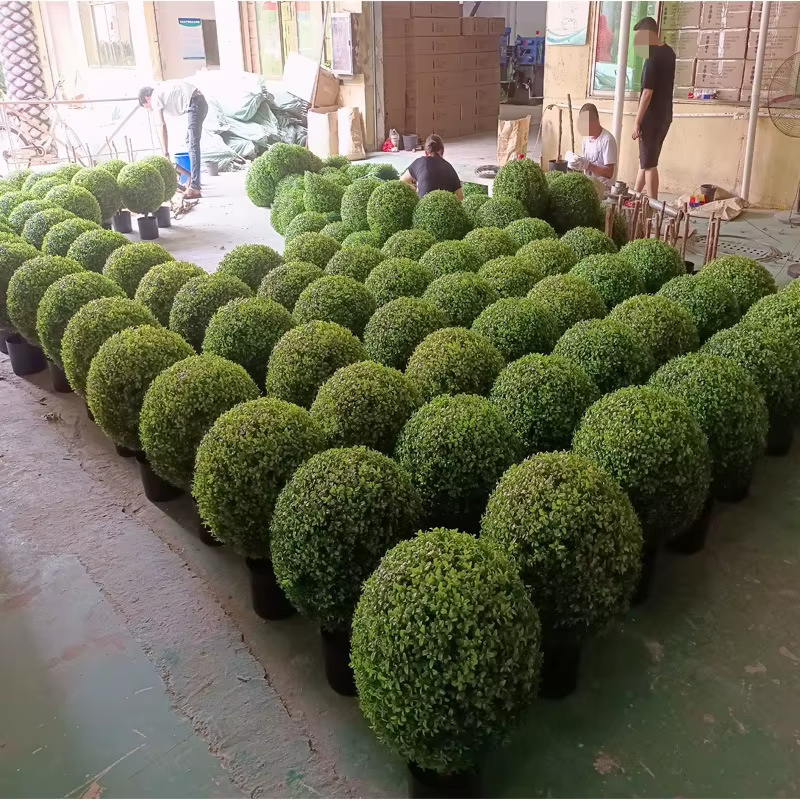 Simulation d'arbre à boules d'herbe de feuille de bayberry