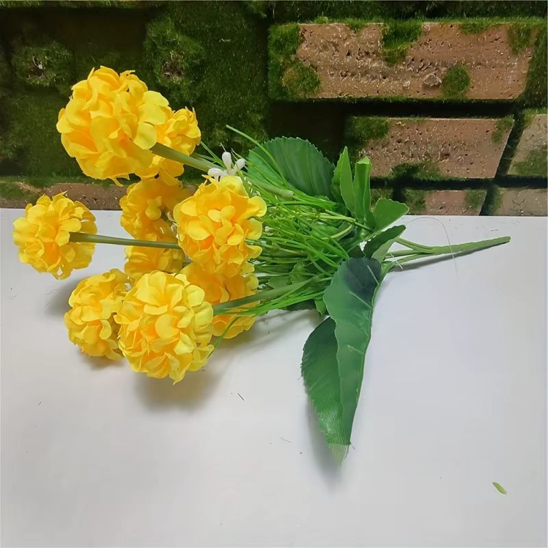 1pc 9 Fleurs Artificielles Pivoine Rose Grand Bouquet