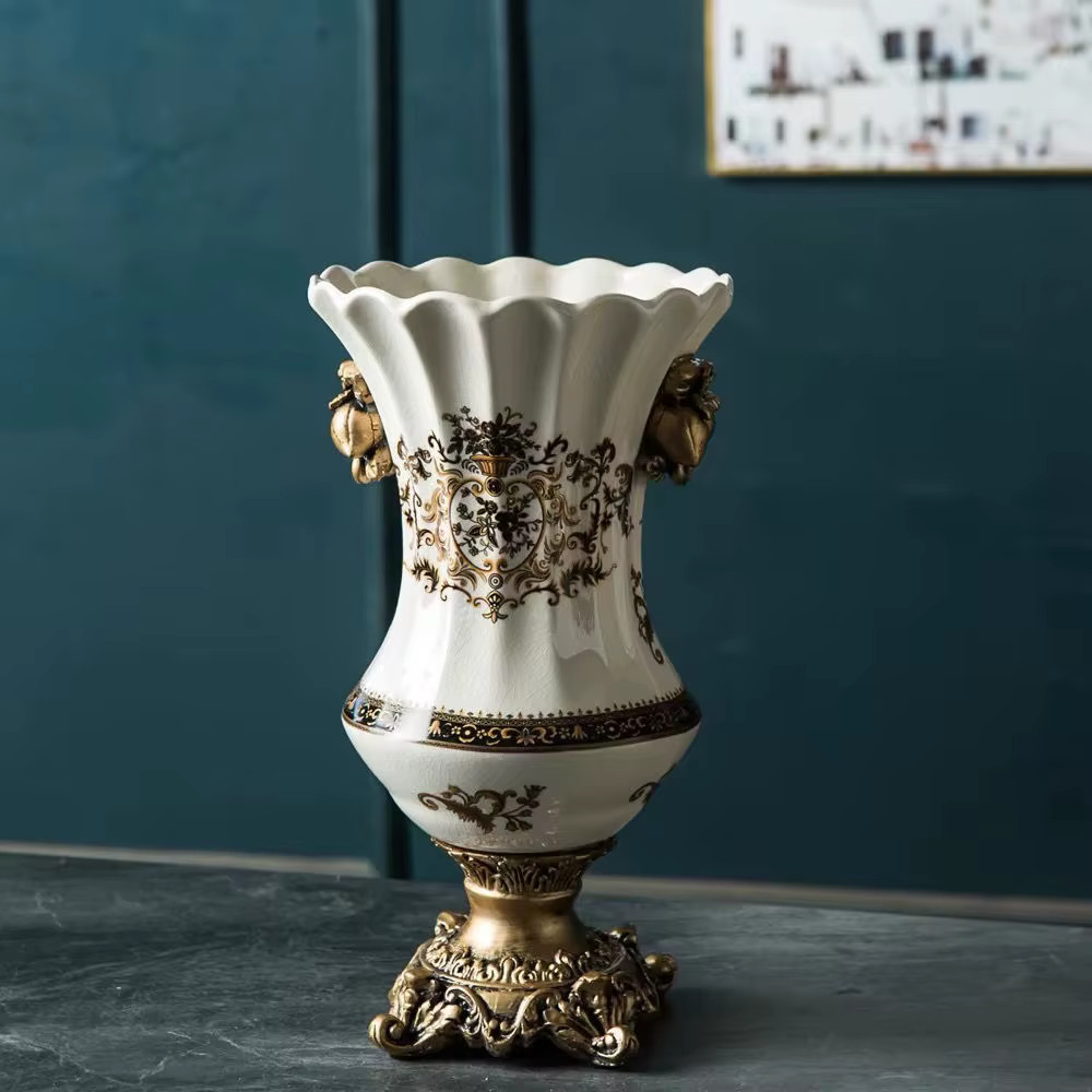 Vase en porcelaine rétro bleu et blanc