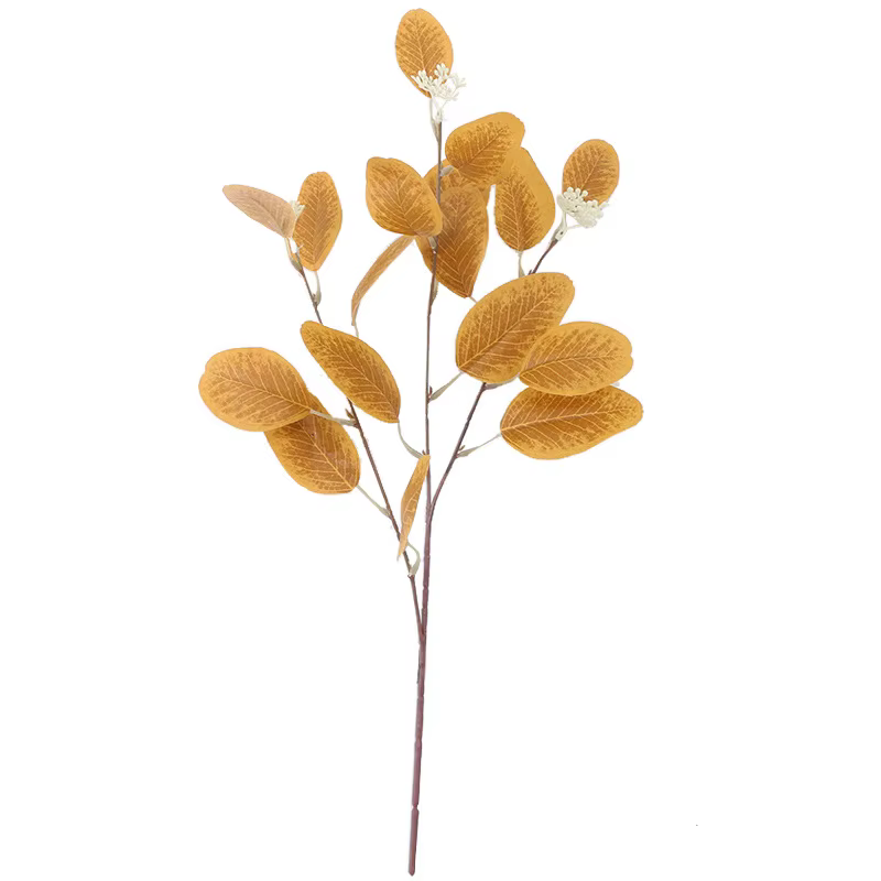 Fleurs artificielles feuilles d'eucalyptus branche fausse plante décoration pour mariage maison Arrangement floral bleu