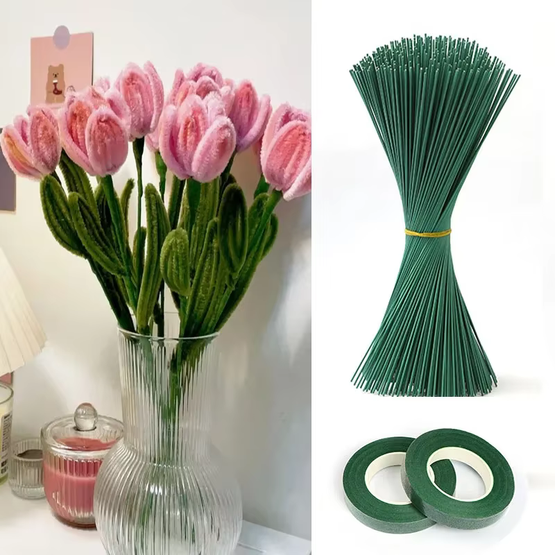 Tige de fleur artificielle en fil