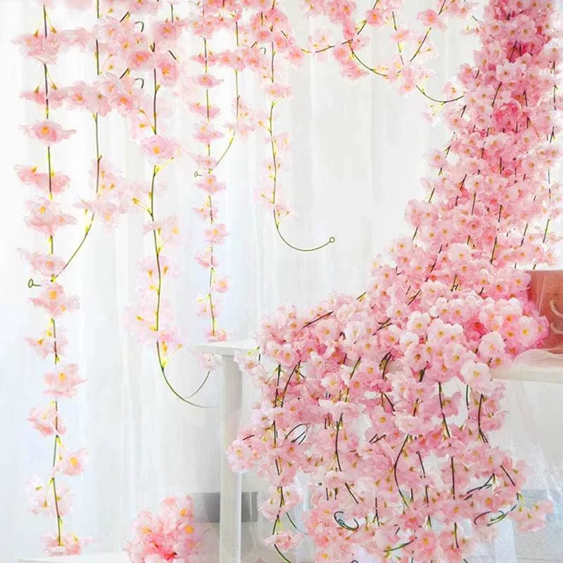 Vigne de fleurs de Sakura artificielles