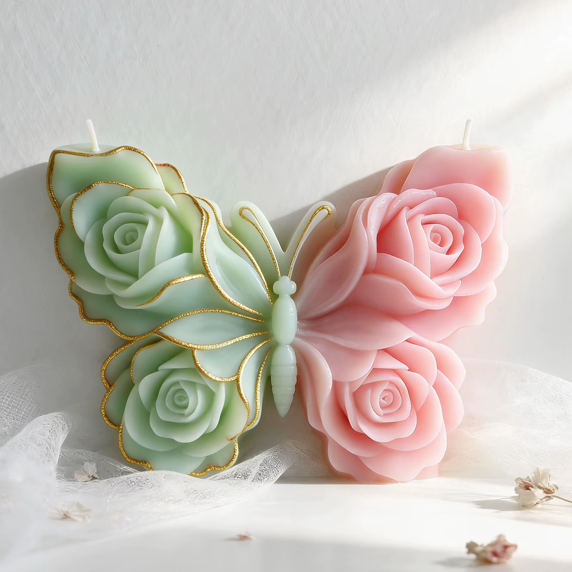 Moules en silicone Papillon Fleur pour la pâtisserie, artisanat en résine époxy DIY, décoration suspendue, moule d'aromathérapie, fournitures pour la fabrication de bougies