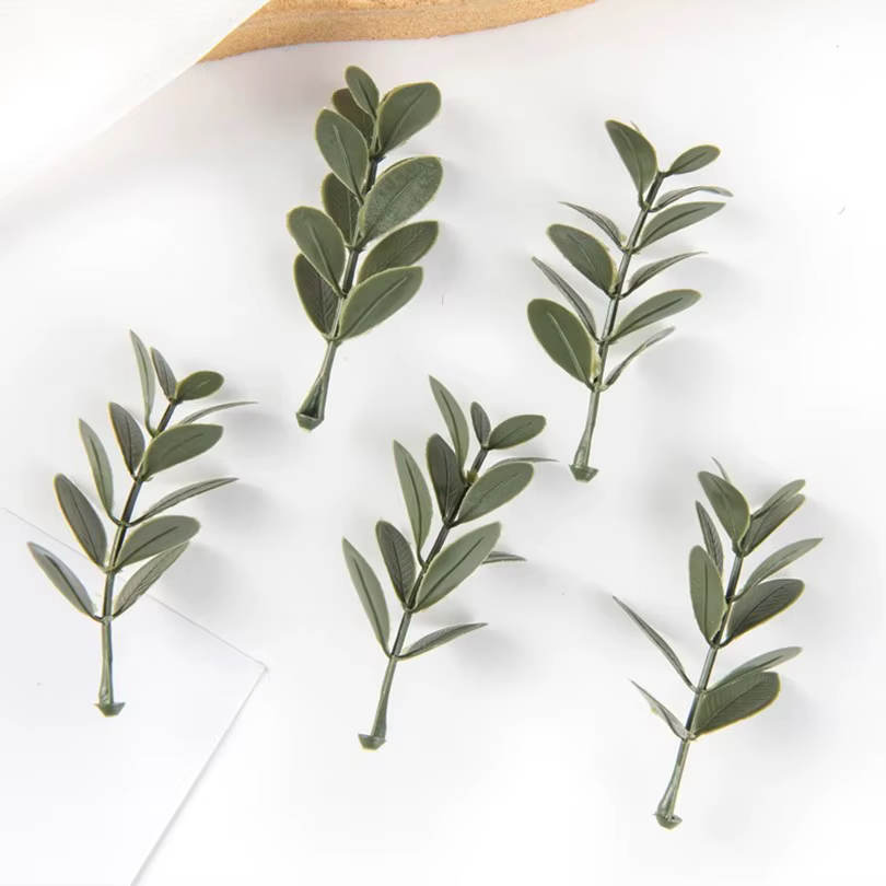 Feuilles de plantes artificielles pour décoration murale