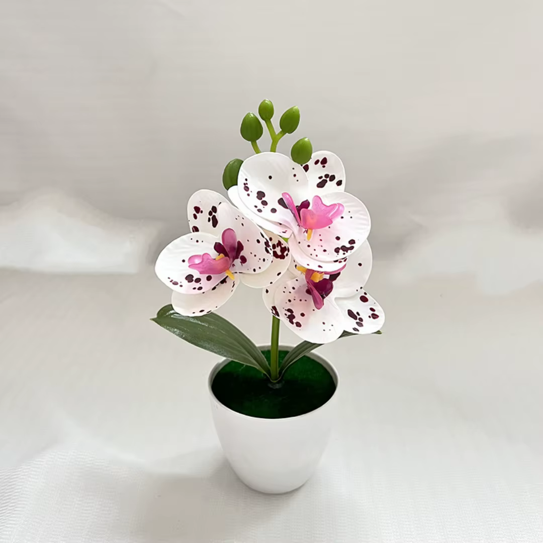Plante d'orchidée artificielle en pot