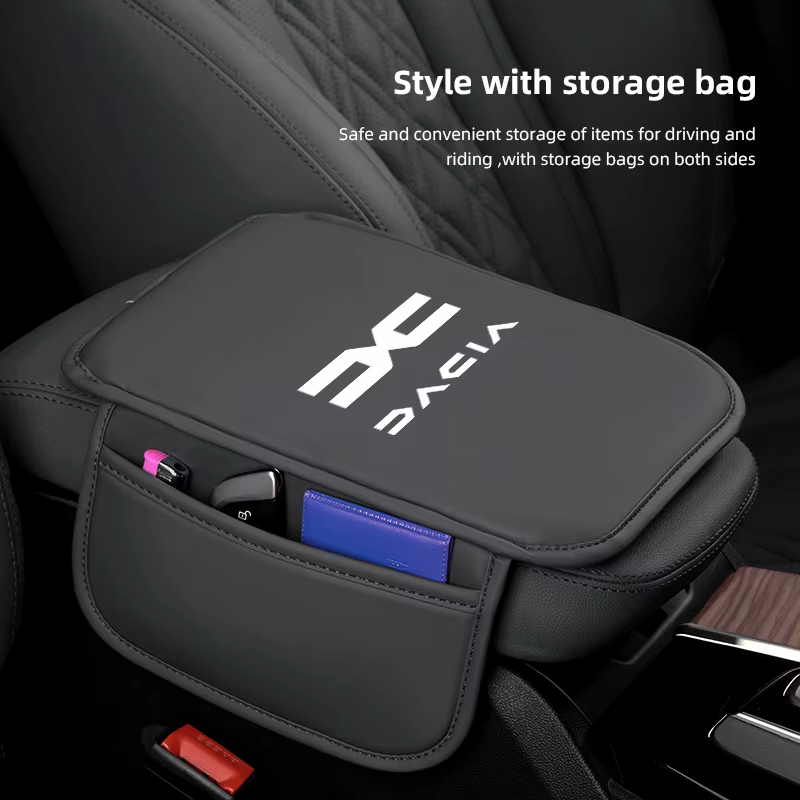 Accessoires intérieurs de voiture, boîte d'accoudoir, coussin d'augmentation de hauteur, sac de rangement, housse de protection de console centrale pour nouvelle Dacia Duster Logan