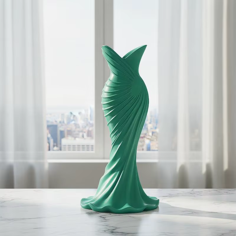 Vase en plastique élégant en forme de robe