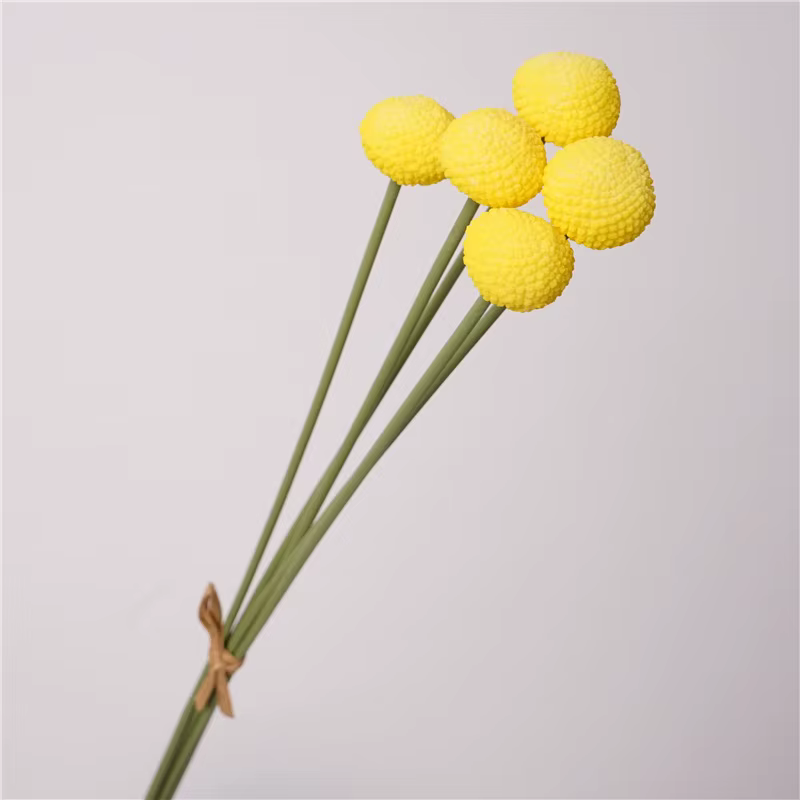 Bouquet de Simulation de boule d'or artificielle, 2 lots/55cm, matériaux floraux, décoration de mariage à domicile, plante, accessoires de photographie