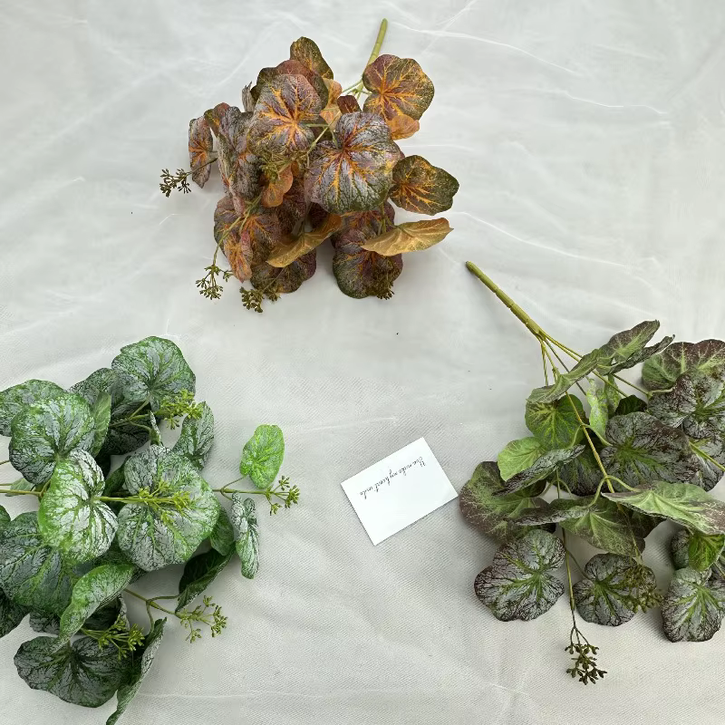 10 pièces de feuilles de bégonia en soie pour mariage