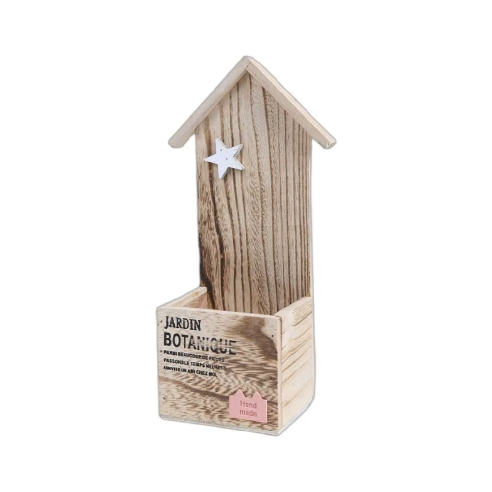Pot de fleurs artisanal en bois