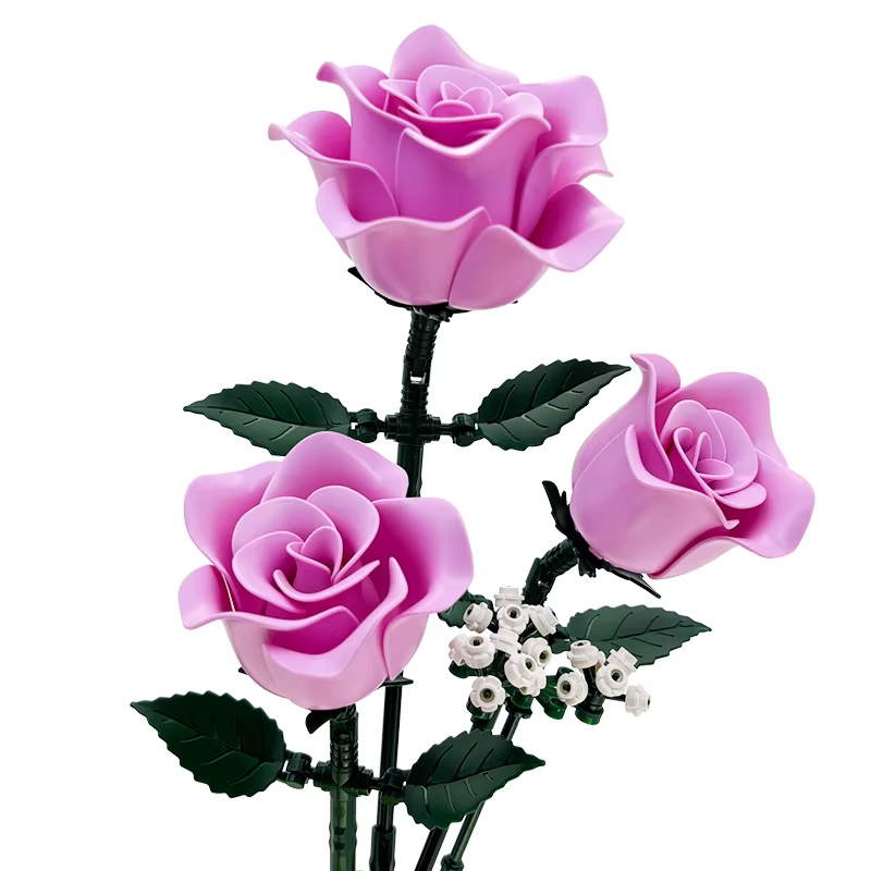 Bouquet de construction de roses roses