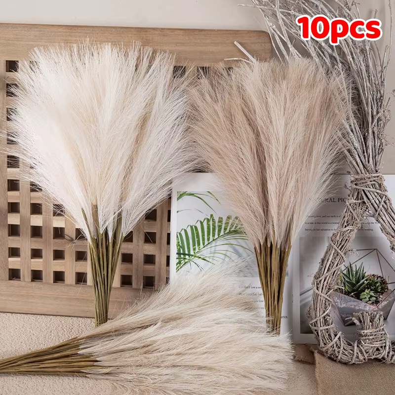Lot de 10 unités – 55 cm – Décoration mignonne – Fausse plante de roseau