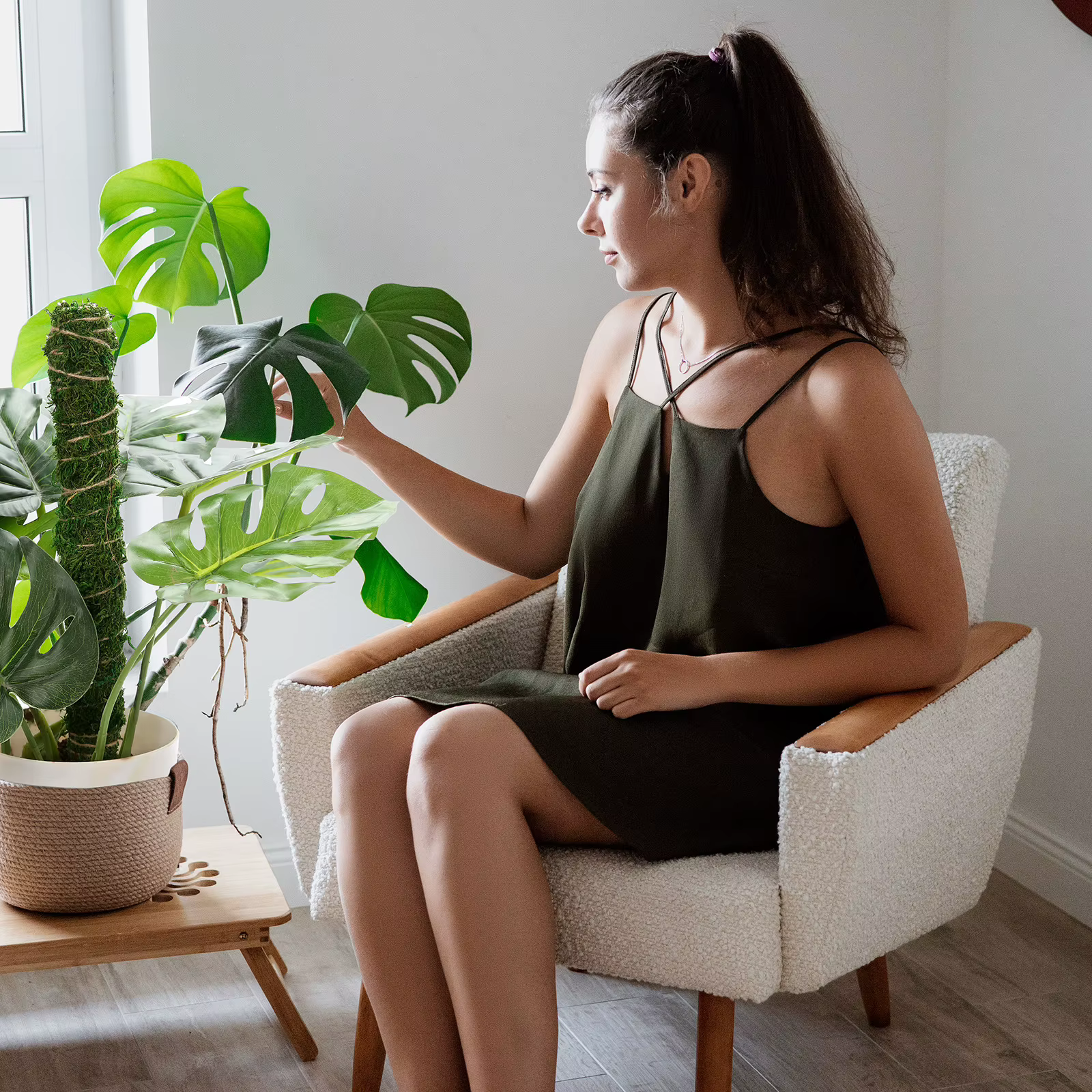 Poteau de mousse pliable pour plantes
