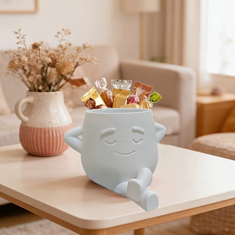 Ensemble de 3 pots de fleurs en forme de cœur imprimés en 3D