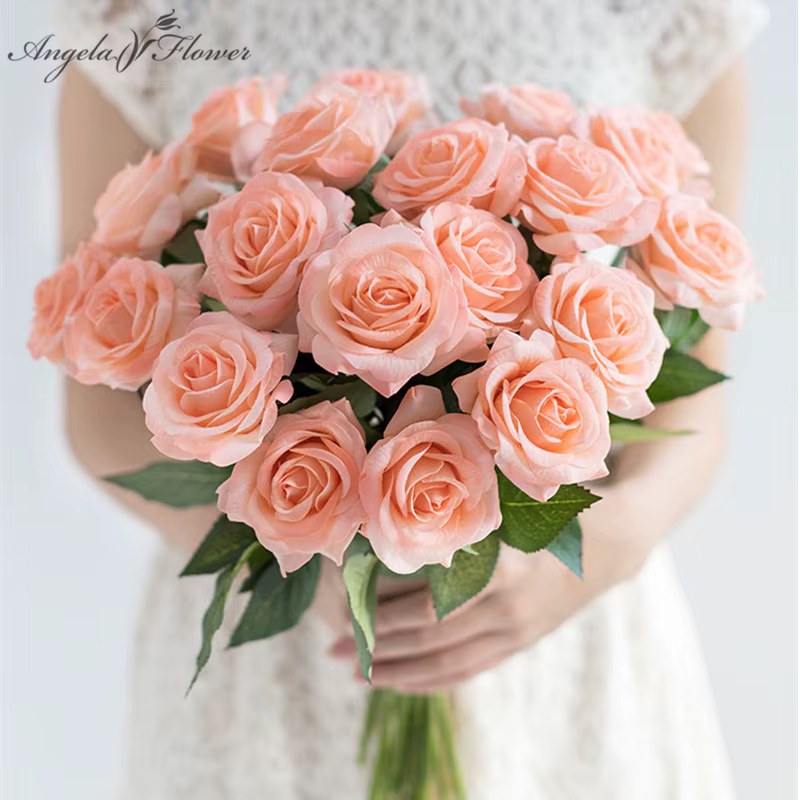Roses Artificielles Fraîches au Toucher Réel