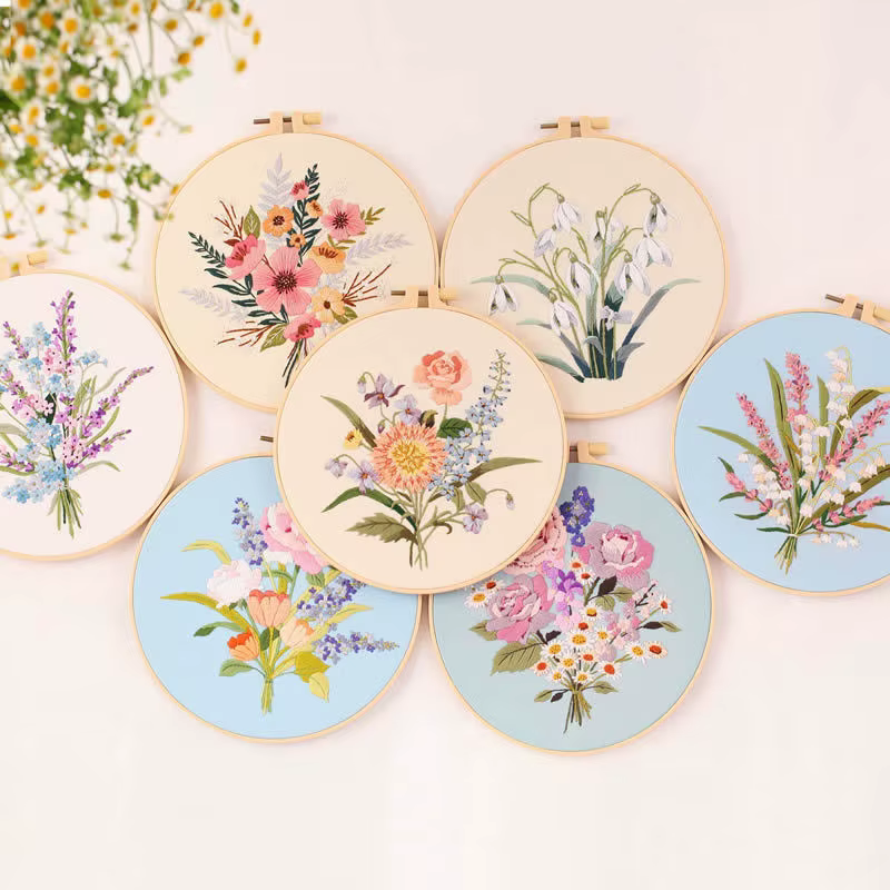 Kit de broderie florale pour débutants