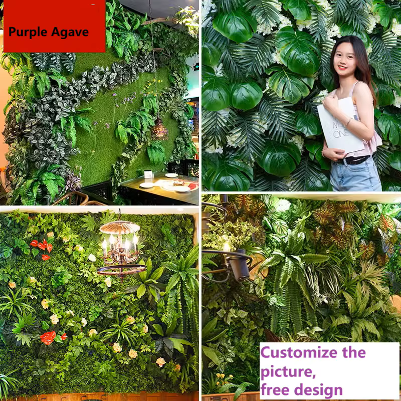 40*60 cm pivoine artificielle plantes de forêt murs auditorium décoratif Simulation plante verte mur bricolage jardin balcon décoration