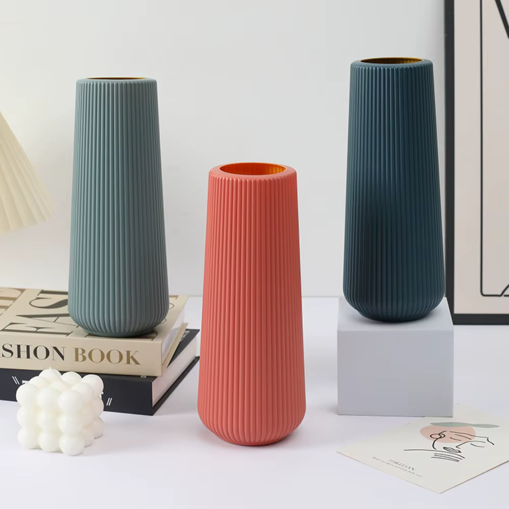 Vase à Fleurs en Plastique de Style Nordique