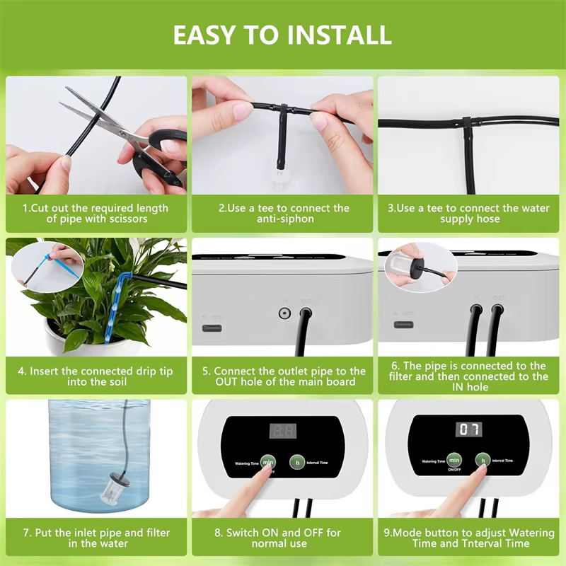 Kit d'irrigation goutte à goutte pour plantes en pot