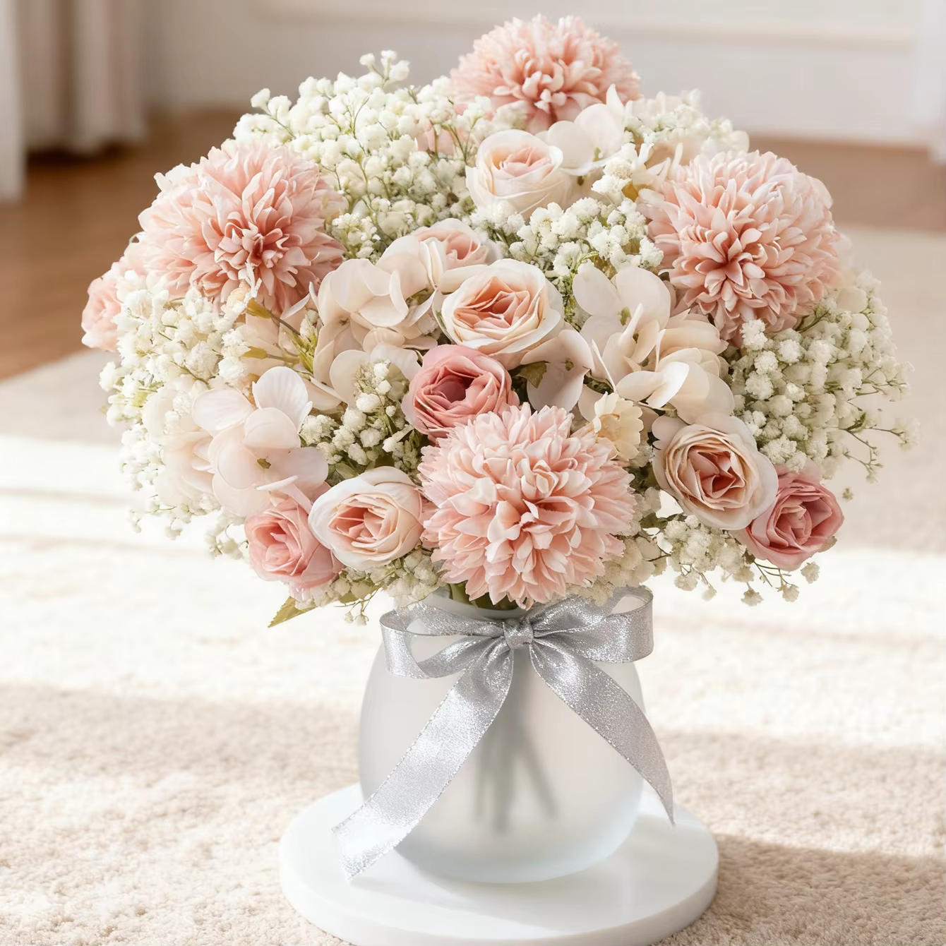 Fleurs Artificielles Camomille – Combinaison pour Décoration de Table Maison