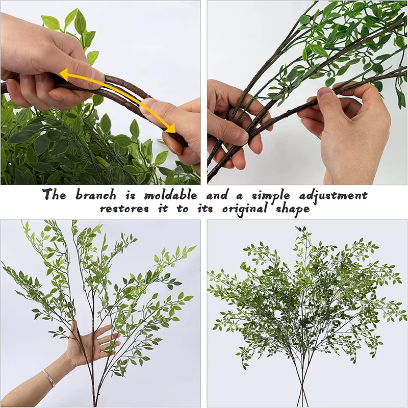 Plante verte artificielle de 43.3 pouces